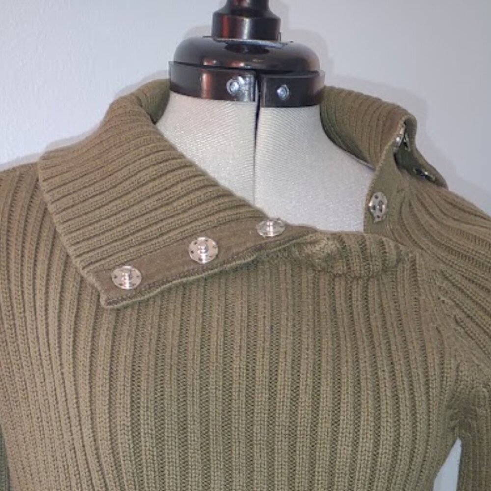 Canyon River Blues - S (3-5) Knit Sweater in Olive Green - Picture 2 of 4